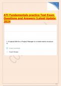 ATI Fundamentals practice Test Exam  Questions and Answers (Latest Update  2024
