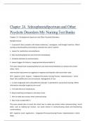Chapter 24. Schtzophrenta  Spectrum and Other Psychottc Dtsorders My Nurstng Test Banks