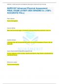 NURS 607 Advanced Physical Assessment  FINAL EXAM LATEST 2024 GRADED A+ (100%  ACCURATE FALL)