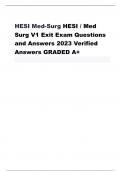 HESI Med-Surg HESI / Med Surg V1 Exit Exam Questions and Answers 2023 Verified Answers GRADED A