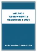 AFL2601 ASSIGNMENT 2 SEMESTER 1 ANSWERS (ENGLISH) 2024