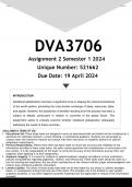  DVA3706 Assignment 2 (ANSWERS) Semester 1 2024 (- DISTINCTION GUARANTEED