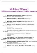 NSG 233 Med Surg 2 Exam 1 Questions and Answers 2023 | 100% Verified Answers