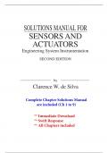 Solutions for Sensors and Actuators: Engineering System Instrumentation, 2nd Edition Silva (All Chapters included)