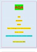 AQA GCSE GEOGRAPHY 8035/2 Paper 2 Challenges in the Human Environment Version: 1.0 Final G/KL/Jun23/E6 8035/2 (JUN238035201) GCSE GEOGRAPHY Paper 2 Challenges in the Human Environment| QUESTION PAPER & MARKING SCHEME/ [MERGED] | Marking scheme June 2023