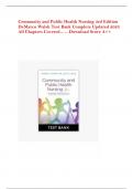Community and Public Health Nursing 3rd Edition DeMarco Walsh Test Bank Complete Updated 2023 All Chapters Covered……Download Score A++