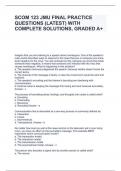SCOM 123 JMU FINAL PRACTICE QUESTIONS (LATEST) WITH COMPLETE SOLUTIONS, GRADED A+