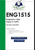 ENG1515 Assignment 1 (QUALITY ANSWERS) 2024