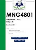 MNG4801 Assignment 1 (QUALITY ANSWERS) 2024