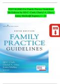 TEST BANK For Family Practice Guidelines 5th Edition by Jill C. Cash; Cheryl A. Glass, All Chapters 1 - 23, Complete Verified Latest Version