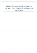 BAAS 3020 Fundamentals of Inquiry & Discovery Exam 1 2024-2025 University of North Texas