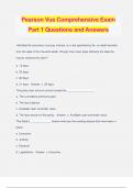 Pearson Vue Comprehensive Exam Part 1 Questions and Answers