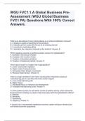 WGU FVC1.1.A Global Business Pre-Assessment (WGU Global Business FVC1 PA) Questions With 100% Correct Answers.
