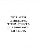 Understanding Nutrition 16th Edition Ellie Whitney and Sharon Rady Rolfes Test Bank 2024 updated.