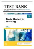 Test Bank for Basic Geriatric Nursing 8th Edition by Patricia A. Williams 2023 Chapter 1-20 | All Chapters with Correct Questions and Answers/ A+