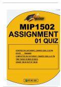 MIP 1502 ASSIGNMENT 01 QUIZ 2024 25 WELL ANSWERED QUESTIONS (MCQ