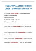 FISDAP FINAL Latest Revision Guide | Download to Score A+