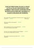 NUR 242 MED SURG EXAM 4 LATEST ACTUAL EXAM  QUESTIONS AND CORRECT DETAILED ANSWERS WITH RATIONALES|ALREADY GRADED A+||GALEN COLLEGE OF NURSING