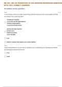 NR-103: | NR 103 TRANSITION TO THE NURSING PROFESSION SELF TEST 4 QUESTIONS WITH 100% CORRECT ANSWERS