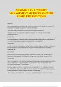 NASM-WLS Ch 9: WEIGHT MANAGEMENT MYTHS EXAM WITH COMPLETE SOLUTIONS