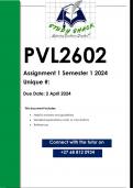 PVL2602 Assignment 1 (QUALITY ANSWERS) Semester 1 2024