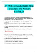 ATI RN Community Health Final | Questions and Answers Graded A+