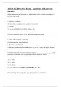 ACSM GEI Practice Exam 1 questions with correct answers