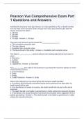 Pearson Vue Comprehensive Exam Part 1 Questions and Answers 2024