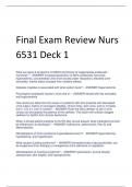 Final Exam Review Nurs  6531 Deck 1