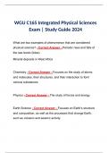 WGU C165 Integrated Physical Sciences Exam | Study Guide 2024