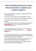 WGU C165 Integrated Physical Science Physics Assessment | Questions and Answers Graded A+ 