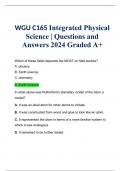 WGU C165 Integrated Physical Science | Questions and Answers 2024 Graded A+