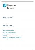A-Level Edexcel Mathematics: Mechanics & Mark scheme / Statistics & Mark scheme / Paper 1 & Mark scheme / Paper 2 & Mark scheme 
