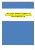 Family Practice Guidelines 5th Edition Cash Glass Mullen Test Bank complete 554 pages with verified Q&A