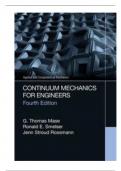 Solution Manual for Continuum Mechanics for Engineers, 4th Edition By Thomas Mase , Ronald Smelser
