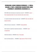 DOMAINS JEAN INMAN DOMAIN 2 REAL  EXAM 2 100% VERIFIED QUESTION AND  CORRECT ANSWERS RANKED A+.