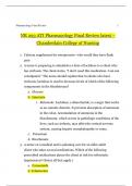 NR 293 ATI Pharmacology Final Review latest – Chamberlain College of Nursing