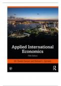 Test Bank For Applied International Economics, 5th Edition By Charles Sawyer, Richard Sprinkle