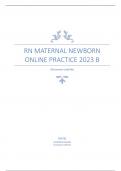RN Maternal Newborn Online Practice 2023 B