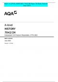AQA A-LEVEL HISTORY 7042/2H Paper 2H Mark Scheme June 2023