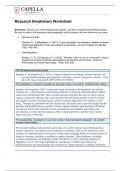 Assessment 1 - Research Breakdown Worksheet - PSYC-FPX3520 - Introduction to Social Psychology