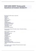 NGR 6200 HEENT Study guide Questions & Answers Graded A+