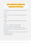 KPE 160 MidTerm 2024 Exam Questions and Answers