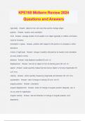 KPE160 Midterm Review 2024 Questions and Answers