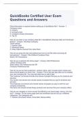QuickBooks Certified User Exam Questions and Answers 2024- Graded A