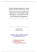 Solutions for Numerical and Analytical Methods with MATLAB for Electrical Engineers, 1st Edition Bober (All Chapters included)