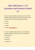 NSG 3100 (NSG3100) Exam 2 | 55 Questions and Answers Graded A+