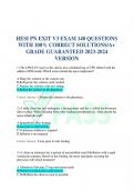 HESI PN EXIT V3 EXAM 140 QUESTIONS WITH 100% CORRECT SOLUTIONS/A+ GRADE GUARANTEED 2023-2024 VERSION
