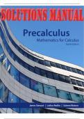 SOLUTIONS MANUAL for Precalculus: Mathematics for Calculus 8th Edition by James Stewart, Lothar Redlin, Saleem Watson 