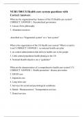 NURS 508 US Health care system questions with Correct Answers